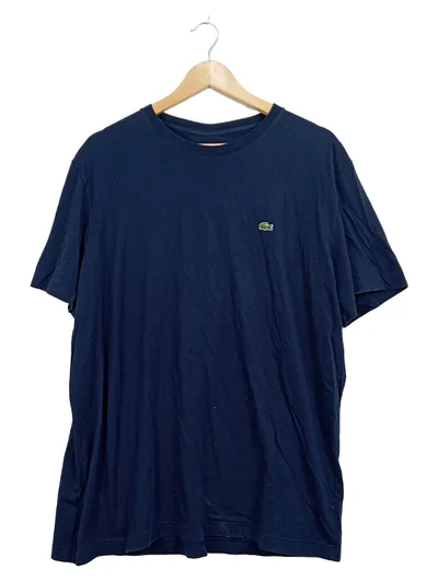 Lacoste T-Shirt Herren XXL Blau Klassisch Baumwolle Logo Kurzarm