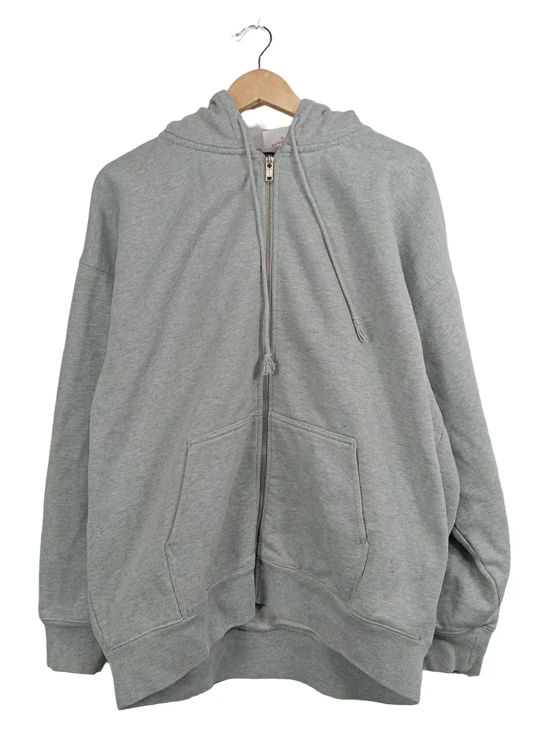 Brandy Melville Kapuzenpullover Damen Grau Reißverschluss XL 1