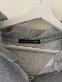 Brandy Melville Kapuzenpullover Damen Grau Reißverschluss XL 2