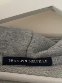Brandy Melville Kapuzenpullover Damen Grau Reißverschluss XL 3