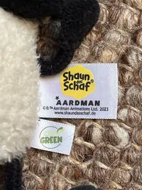 Aardman Shaun das Schaf Schlüsselanhänger Plüsch Kinder 12cm Mehrfarbig 2
