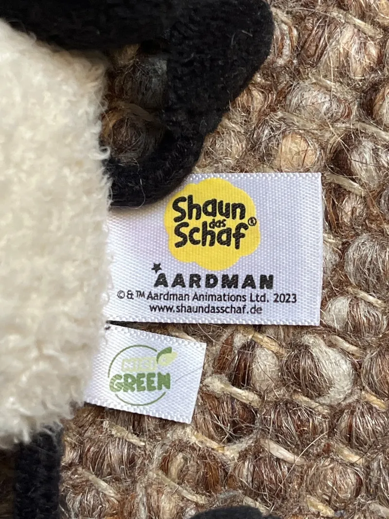 Aardman Shaun das Schaf Schlüsselanhänger Plüsch Kinder 12cm Mehrfarbig 2