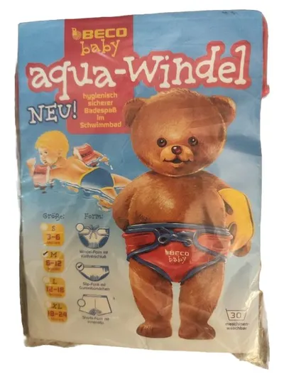 BECO Baby Aqua-Windel Schwimmwindel Gr. M 6-12 Monate Rot NEU
