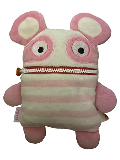 Sorgenfresser Kuscheltier Betti Pink Reißverschluss Plüsch Monster