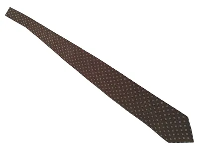 Hemlock Herren Krawatte Business Seide Braun gemustert 150cm lang 9.5cm breit