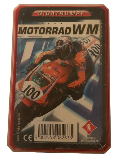 Gigatrumf Motorrad WM Sammelkartenspiel BERLINER SPIELKARTEN Kinder