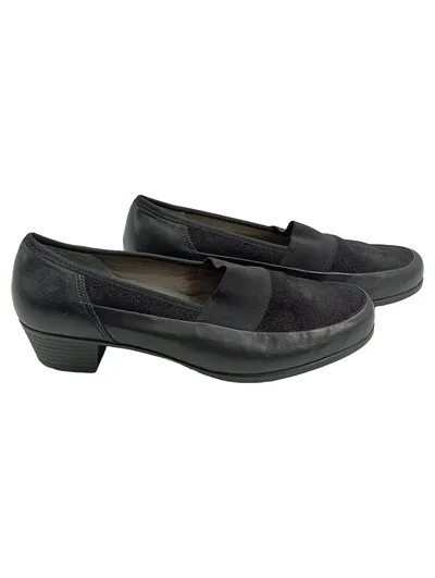 Ara Damen Slipper Loafer Schuhe Gr. 42 Schwarz Klassisch Bequem
