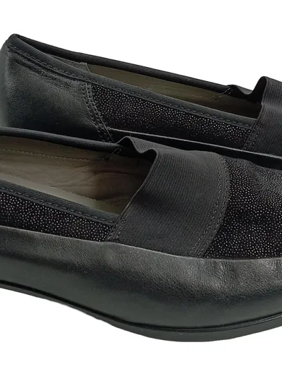 Ara Damen Slipper Loafer Schuhe Gr. 42 Schwarz Klassisch Bequem
