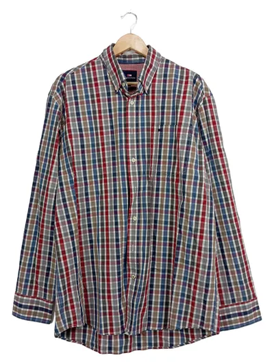 Commander Herren Business Karohemd Langarm Baumwolle Gr. 46/S