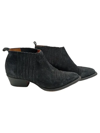 Buttero Damen Chelsea Boots Stiefeletten Wildleder Schwarz Gr. 37 Casual