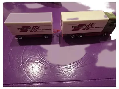 Herpa LKW mit Anhänger Modellfahrzeug Weiß 20 cm 4 cm