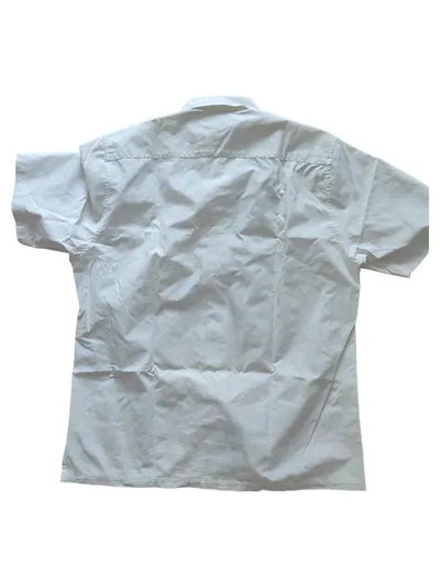 WE Herren Freizeithemd Kurzarm Weiß Gr. 38/XXS Polyester Minimalistisch