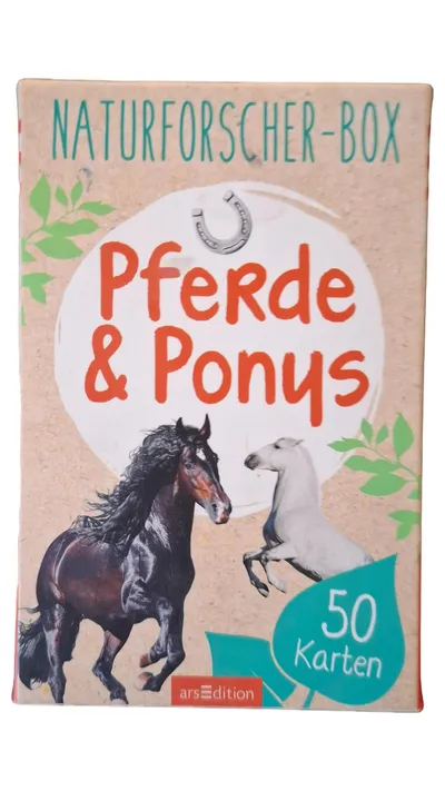 arsEdition NATURFORSCHER-BOX Pferde & Ponys Kartenspiel Kinder 50 Karten