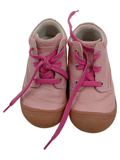 Lurchi Lauflernschuhe Mädchen Gr. 22 Rosa Pink Leder Schnürschuhe