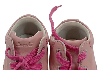 Lurchi Lauflernschuhe Mädchen Gr. 22 Rosa Pink Leder Schnürschuhe