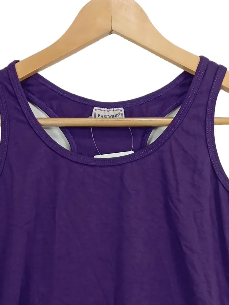 eastwind Damen Tanktop Gr. 36-38 Lila Baumwolle Basic 2