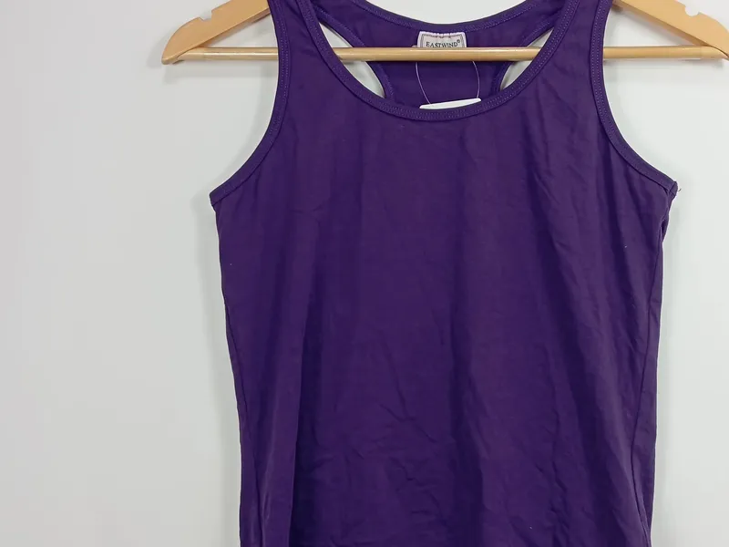 eastwind Damen Tanktop Gr. 36-38 Lila Baumwolle Basic 3