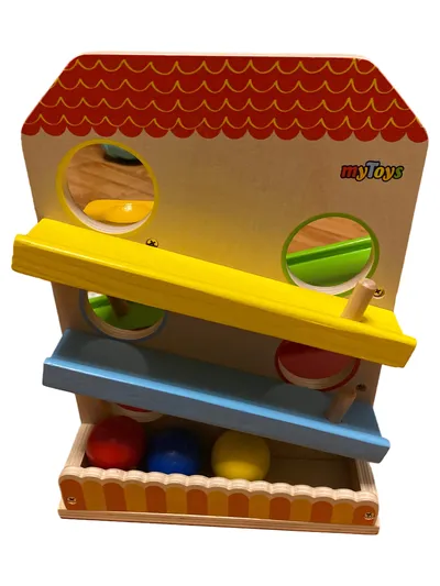 myToys Kugelbahn Holz mit Kugeln ab 12 Monate Mehrfarbig 32cm