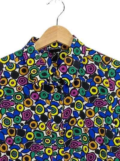 Aspesi Damen Hemdbluse Gr. L Mehrfarbig Abstrakt Muster Langarm