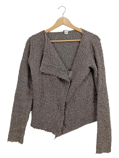 Best Connections Wickelpullover Damen Gr. 36/S Grau Bouclé Cardigan