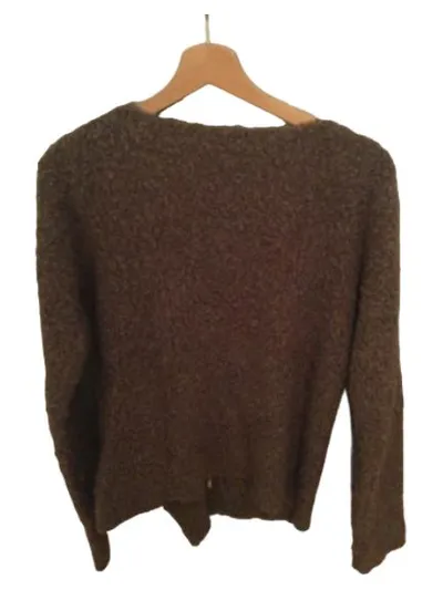 Best Connections Wickelpullover Damen Gr. 36/S Grau Bouclé Cardigan