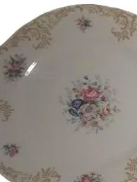 Krautheim & Adelberg Kaffeeservice 3-tlg Porzellan Vintage Blumen Weiß