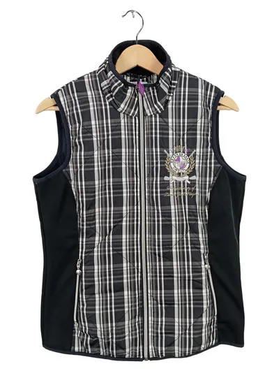 XDS Damen Steppweste Golf Weste Kariert Schwarz Gr. 36/S Sportlich