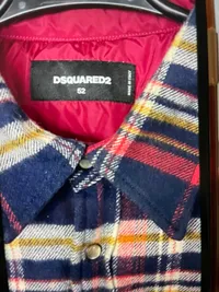 Dsquared2 Hemdjacke Herren Gr. 52/XL Kariert Gefüttert Flanell 2