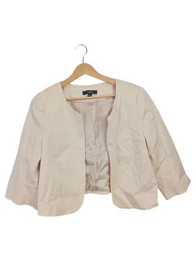 C&A Damen Bolero Jacke Kurzjacke Gr. 42/XL Beige Elegant Leichte Jacke