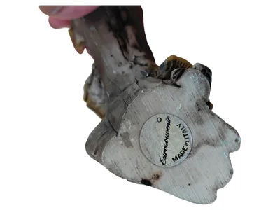 Euro Souvenir Dekofigur 5 Vögel auf Ast Made in Italy Natur Braun 15cm