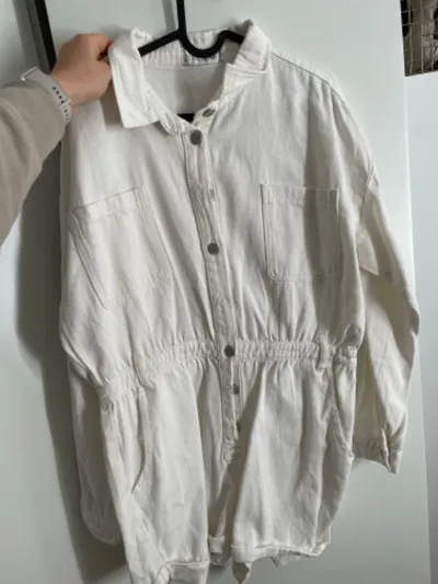 In The Style Jumpsuit Damen Baumwolle Overall Freizeit Gr. 40 L Weiß