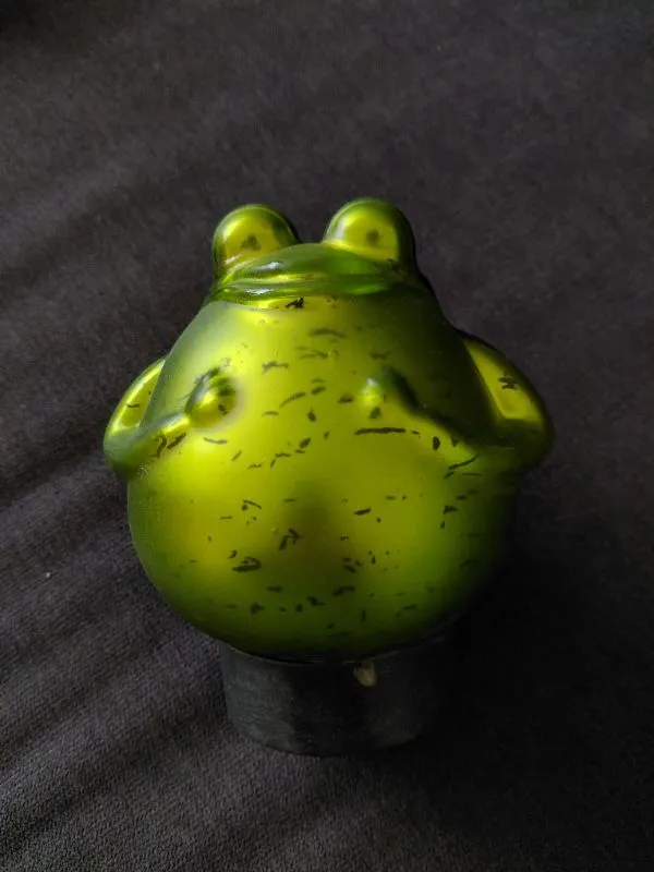 EXNER GmbH Frosch Weihnachtsdeko Glas Charmant Grün 13cm 4