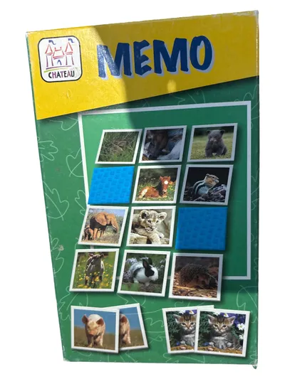 CHATEAU Memo Spiel Gedächtnisspiel Tiere Tierkinder Natur Kinder Legespiel
