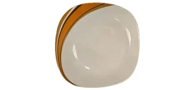 Schirnding Bavaria Essteller Porzellan Orange Braun Dekor 19,5 cm Retro