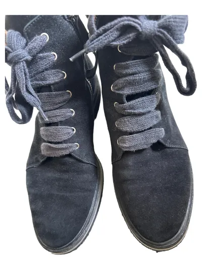 Pomme D'Or Damen Schnürstiefelette Schwarz Gr. 38 Casual