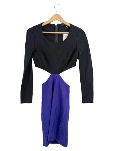 GUESS by Marciano Damen Etuikleid Gr. 34/XS Elegant Cut-Outs Blau