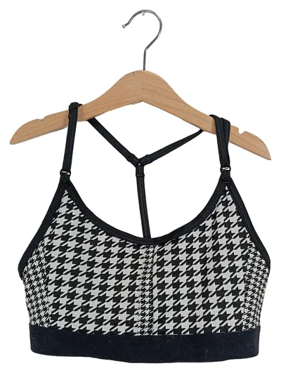 Nike Damen Sport BH Pepita-Muster Schwarz Weiß Gr. S Racerback