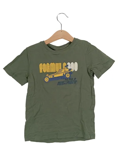 Zebralino Kinder T-Shirt Formel 1 Rennwagen Grün Gr. 98/104 Sportlich