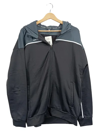 ERIMA Herren Trainingsjacke mit Kapuze Gr. L Grau Sport Polyester