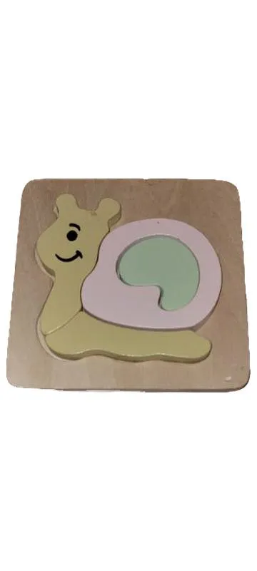 Holzpuzzle Schnecke Steckpuzzle Lernspielzeug Kleinkinder Holz