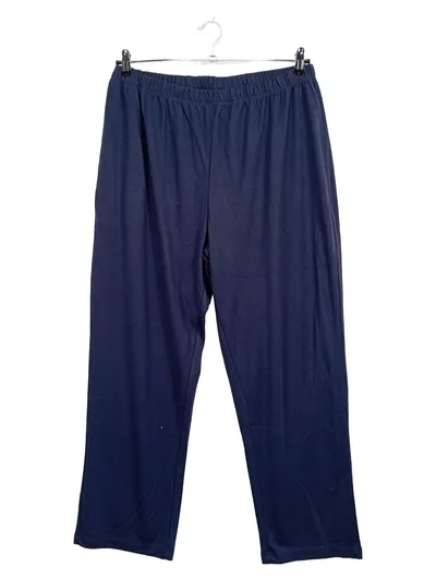 Feel Good Damen Stoffhose Blau Gr. 48 / 50 Gummibund Freizeithose