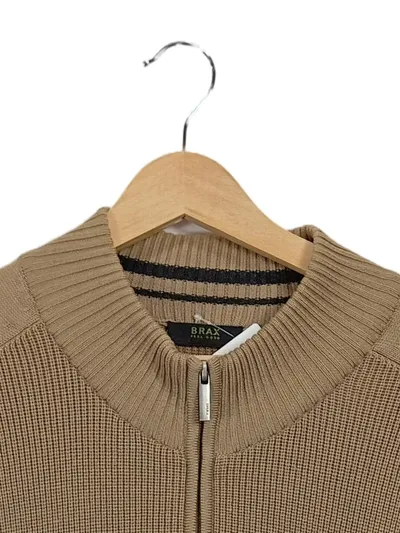 BRAX Strickjacke Herren Reißverschluss Braun Gr. 54/XXL Casual
