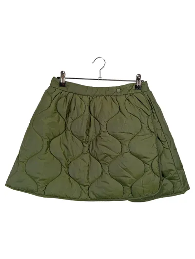 WEEKDAY Damen Minirock Gr. 38 Grün Gesteppt Modern Freizeit