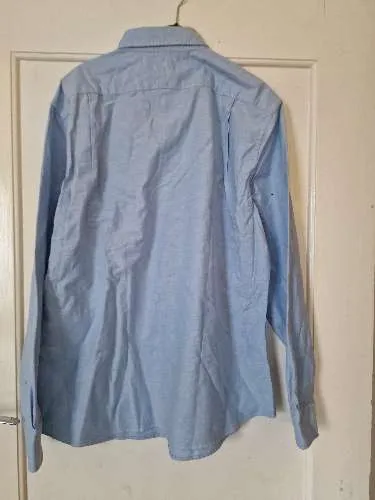 Charles Tyrwhitt Hemd Herren XL Blau Business Oxford Baumwolle Langarm