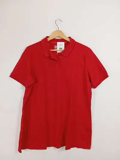 Engelbert Strauss Poloshirt Damen Rot Gr. 42/XL Casual Baumwolle