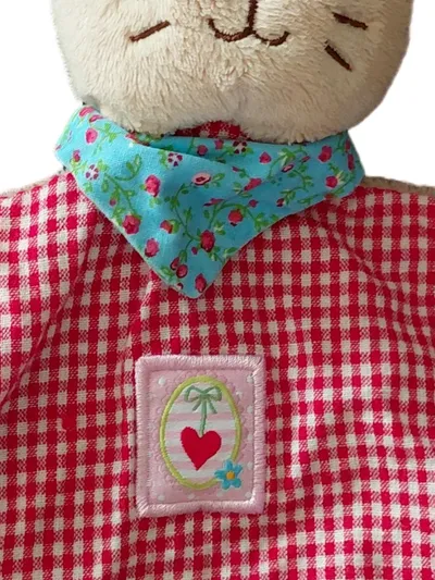 Spiegelburg Schmusetuch Hase Kuscheltuch Baumwolle Rot Kariert Kinder