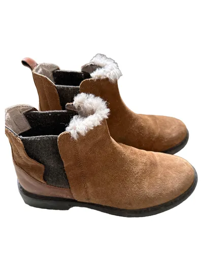 EMU Australia Damen Stiefeletten Gr. 38 Braun Casual Fellbesatz