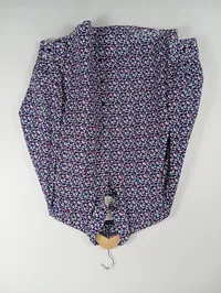 CASAMODA Hemd Herren M Comfort Fit Geometrisch Muster Blau Rot Weiß 2