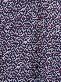 CASAMODA Hemd Herren M Comfort Fit Geometrisch Muster Blau Rot Weiß 4