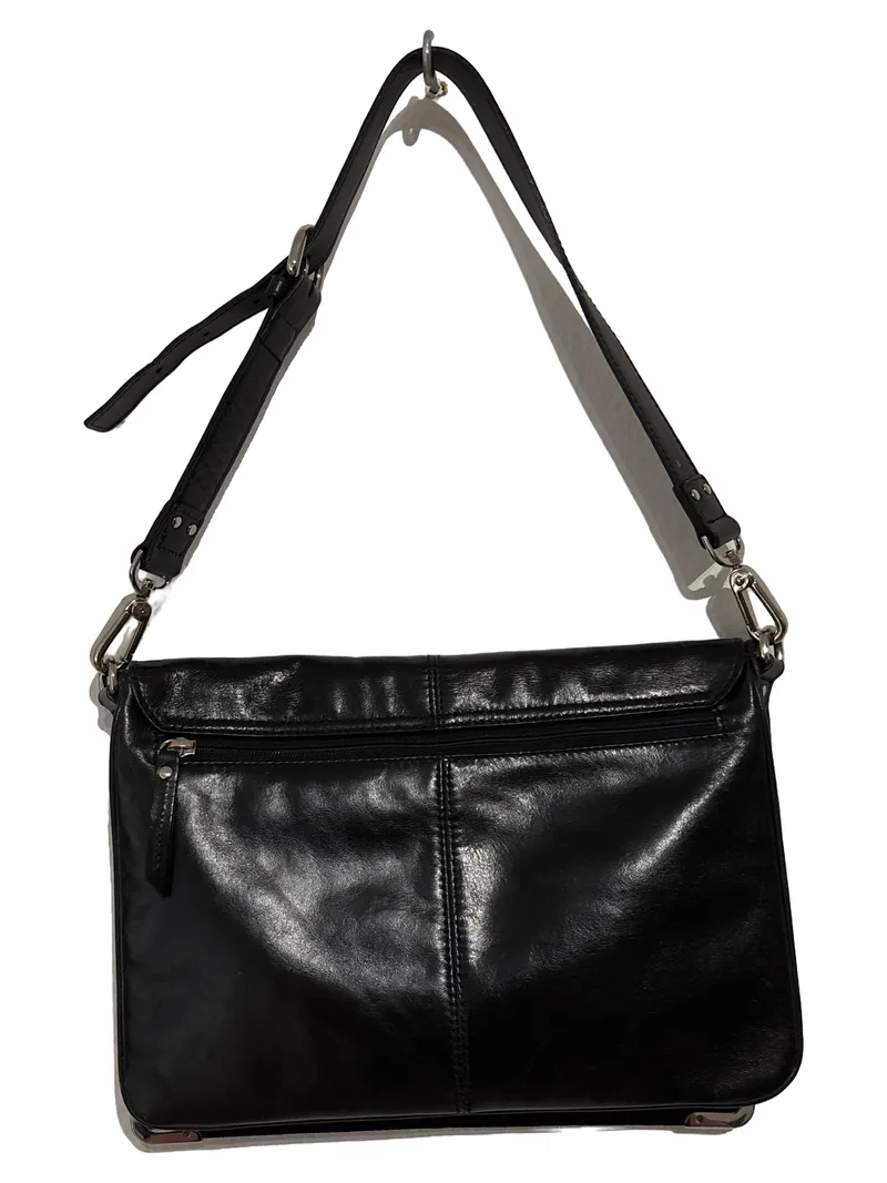 PICARD Damen Umhängetasche Schwarz Leder Business Schultertasche 2